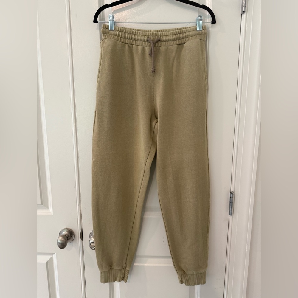 Zara Terry Joggers. Faded army green. Excellent condition. Size small.